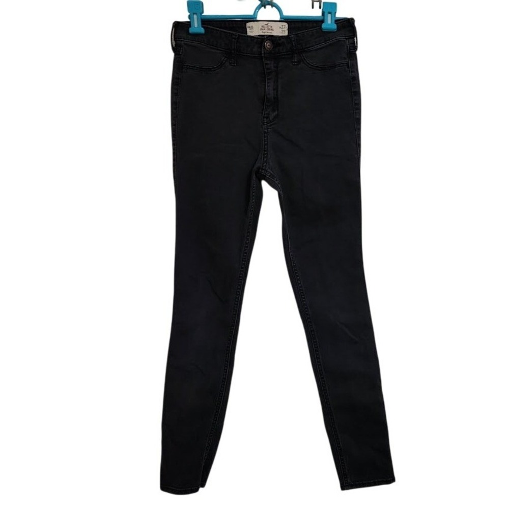 Hollister Jean Legging High Rise Skinny Jeans Washed Black Size 5R G09